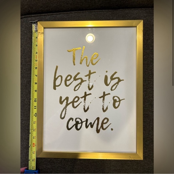 Gold Leaf Wall Decor, “The Best is Yet to Come” - Picture 2 of 6